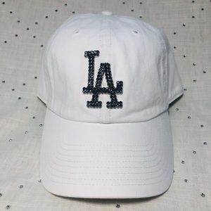 New Women’s Bling LA Dodgers Swarovski Hat (White)